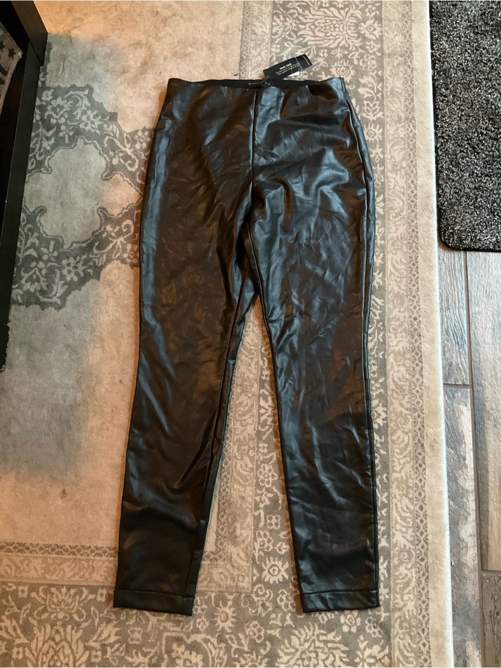 Banana Republic Black Skinny Faux-Leather Jeans